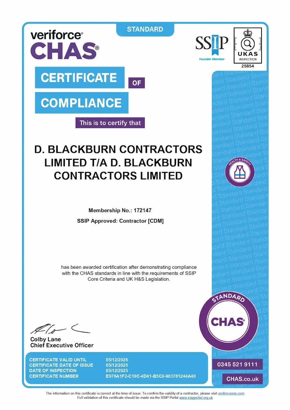 dbc-CHAS CERT-Contractor